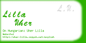 lilla uher business card